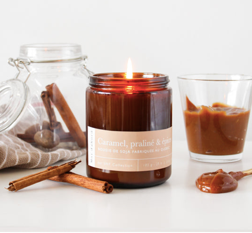 Bougie de soja - Caramel praliné & épices - Moi D'abord